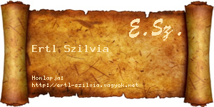 Ertl Szilvia névjegykártya